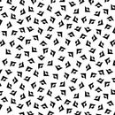 P & B Textiles Salt And Pepper Tossed Bold Shapes White Fabric