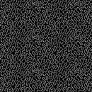 P & B Textiles Salt And Pepper Squiggly Linework Black Fabric