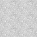 P & B Textiles Salt And Pepper Squiggly Linework White Fabric