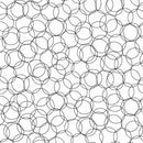 P & B Textiles Salt And Pepper Interlocking Circles White Fabric