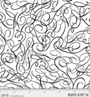 P & B Textiles Salt And Pepper Calligraphy Scroll White Fabric