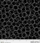 P & B Textiles Salt And Pepper Interlocking Circles Black Fabric