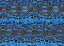M&S Textiles Blue Rock Wallaby Dreaming Fabric
