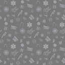 Riley Blake Nobody Fights Alone First Responders Tossed Gray Fabric ONLINE ONLY