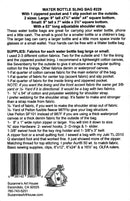 Water Bottle Sling Bag Pattern