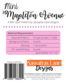 Mini Mapleton Avenue Pattern