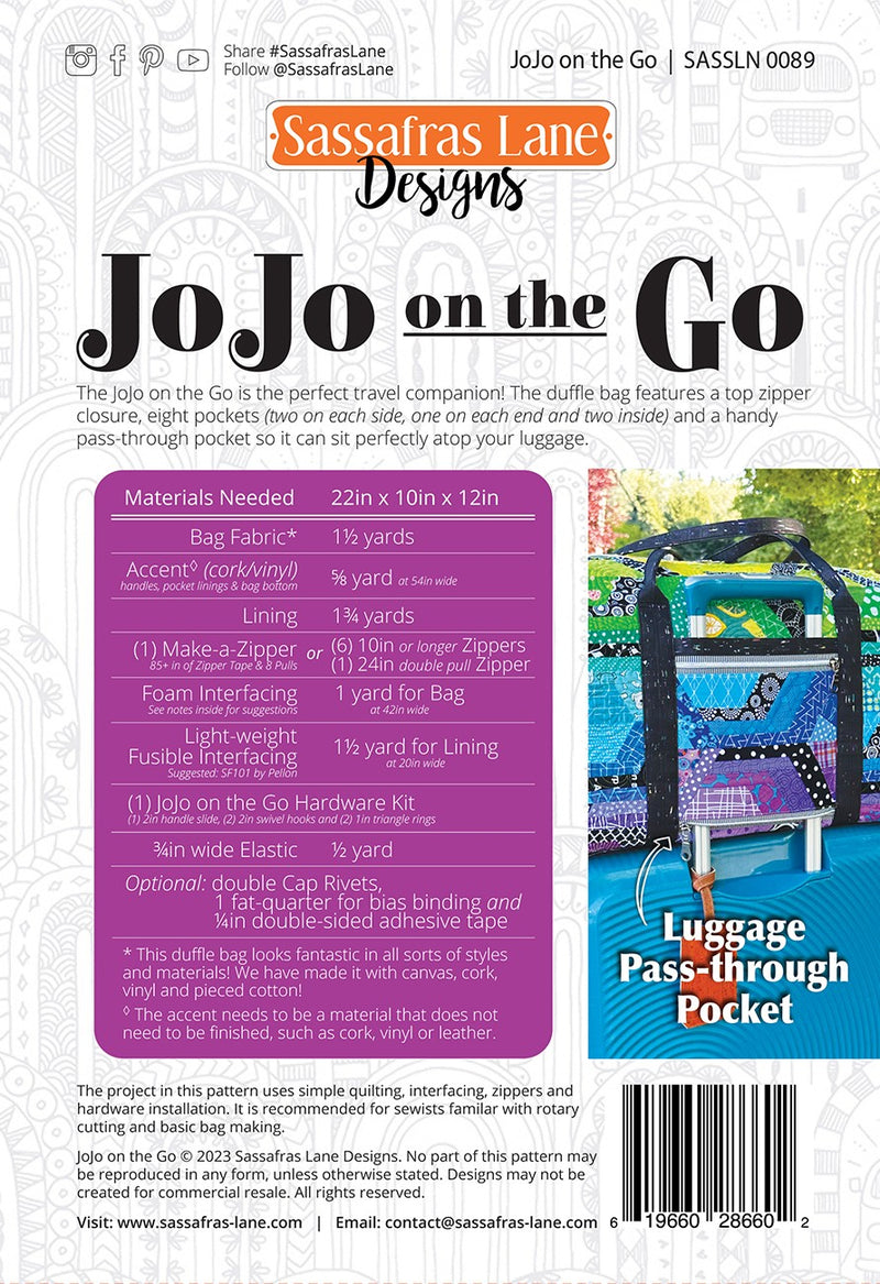 Jo Jo On The Go Duffle Bag Pattern