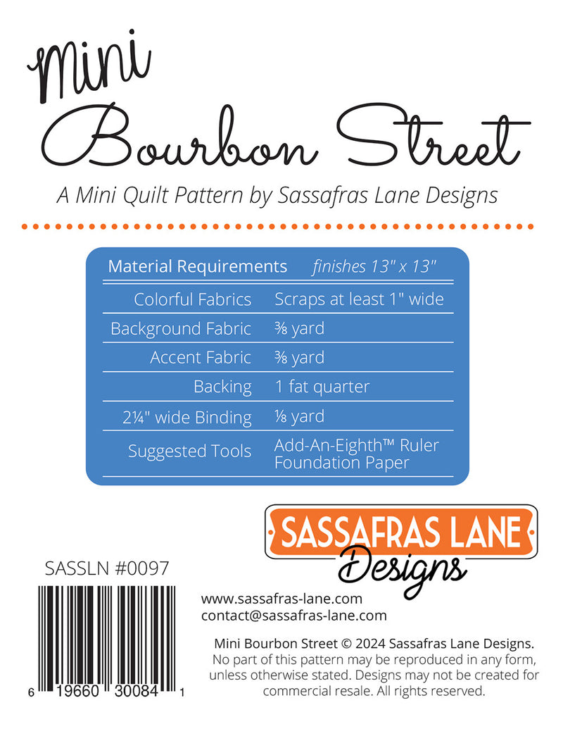 Mini Bourbon Street Pattern