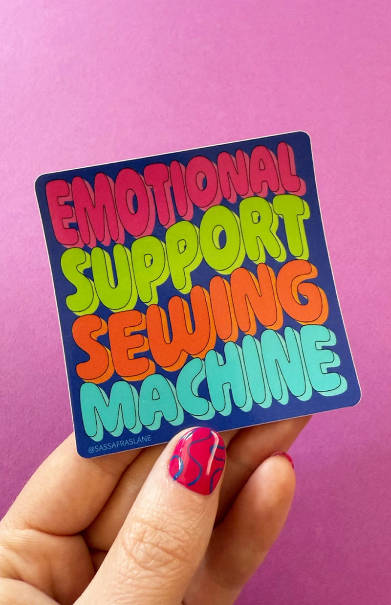 Emotional Support Sewing Machine Sticker