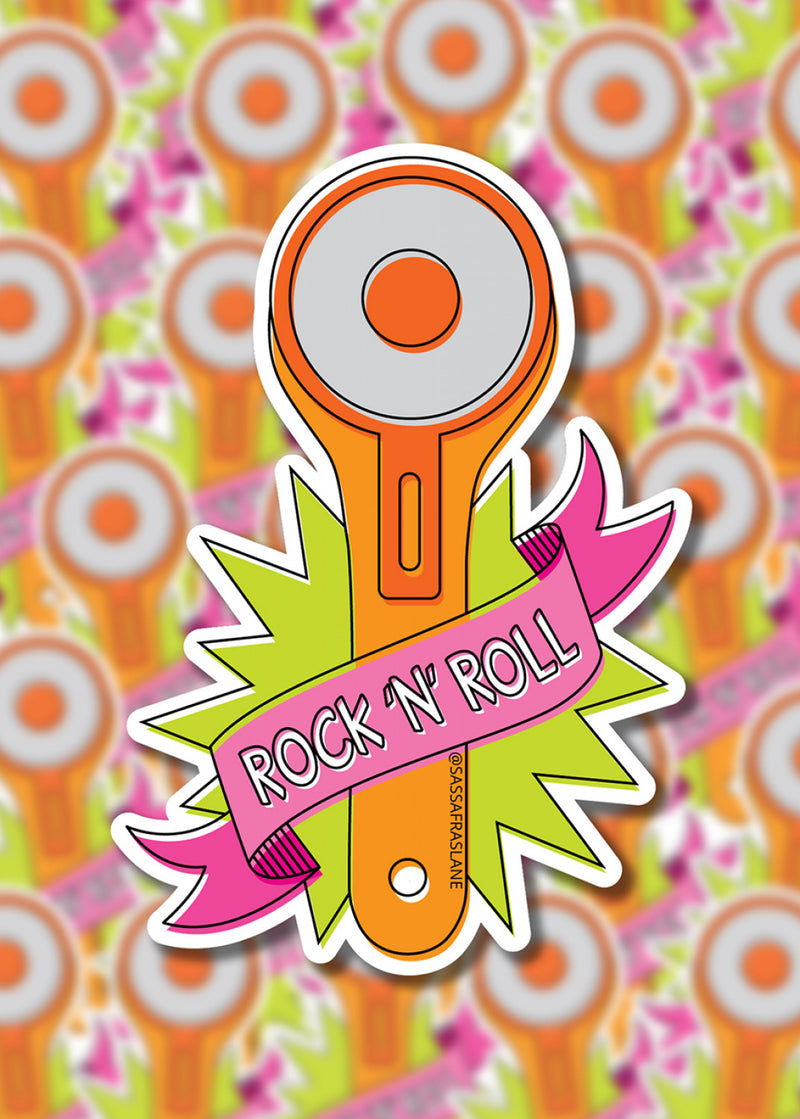 Rock N Roll Rotary Cutter Sticker