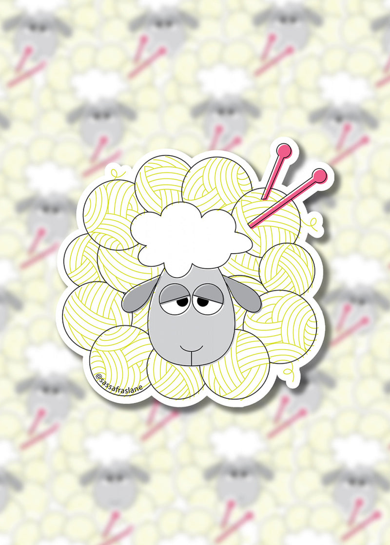 Yarn Ball Sheep Sticker