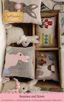 Sew Cherished Bunnies And Bows Wool Applique Pattern