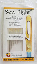 Sew Right Side Threading Needles 12 Piece Assorted