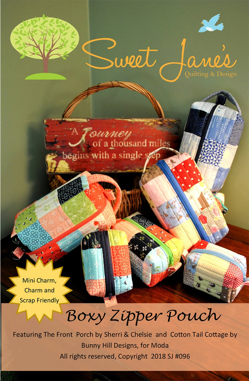 Sweet Jane's Boxy Zipper Pouch Pattern