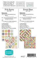 Sew Kind Of Wonderful 70 And Sunny/Sunny Rays Quilt Pattern