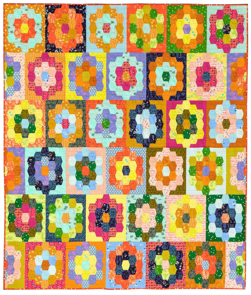 Sew Kind Of Wonderful Hexie Meadow Quilt Pattern