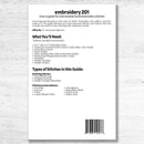 Embroidery 102: Intermediate Stitches Booklet