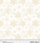 P & B Textiles Snowfall Layered Snowflakes Cream Fabric