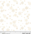 P & B Textiles Snowfall Mini Snowflakes White Cream Fabric