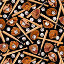 Timeless Treasures Team Sports Baseball Icons Fabric