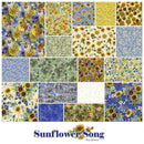 Clothworks Sunflower Song 5 Inch Squares