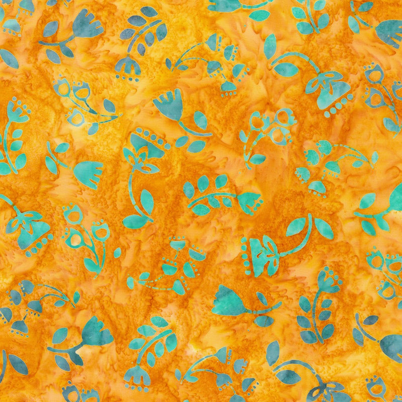 Robert Kaufman Artisan Batiks Pumpkin Retro Rainbow Fabric