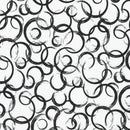 Robert Kaufman Inkwell Circles White Fabric