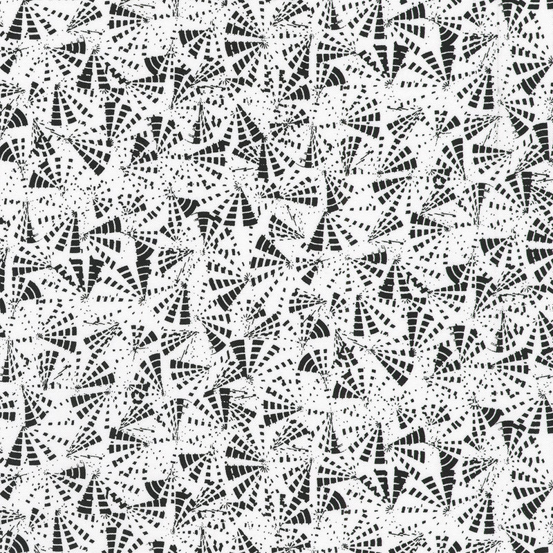 Robert Kaufman Inkwell Triangles White Fabric