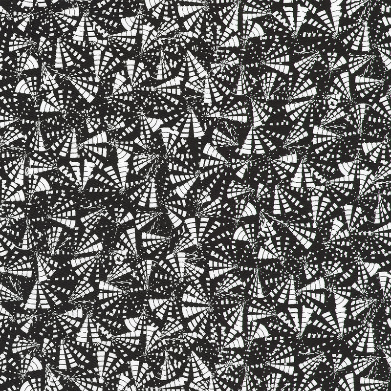 Robert Kaufman Inkwell Triangles Black Fabric