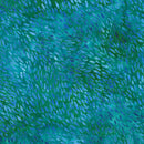 Robert Kaufman Leaf Blown Teal Batik Fabric
