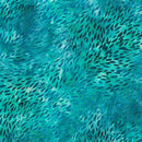Robert Kaufman Leaf Blown Cyan Batik Fabric
