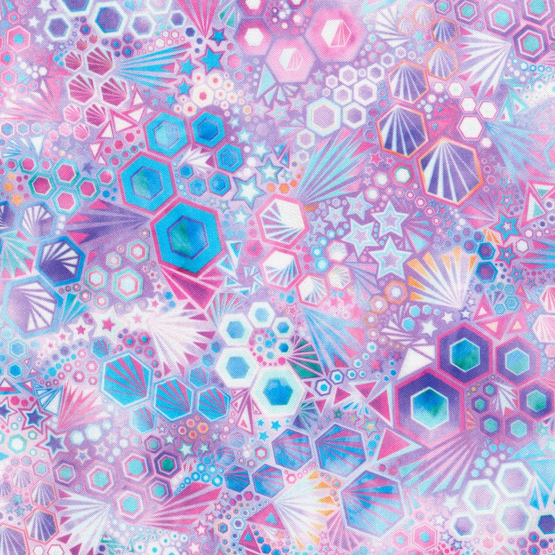 Robert Kaufman Phantasma Geometric Orchid Fabric