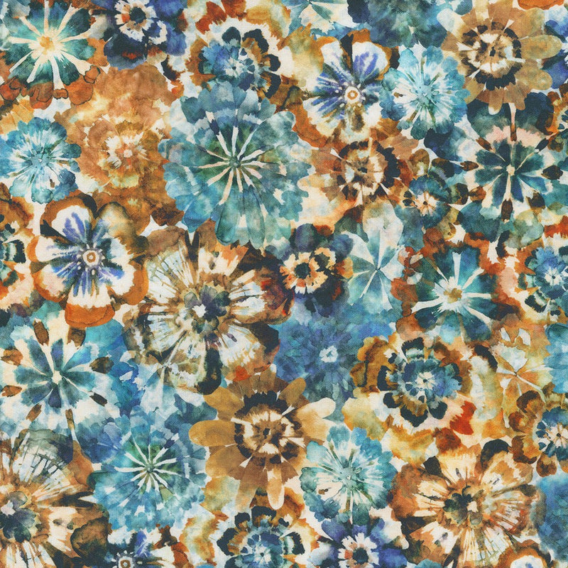 Robert Kaufman Cove Packed Floral Day Fabric