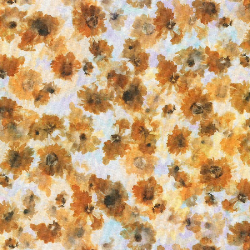 Robert Kaufman Cove Tossed Floral Sand Fabric