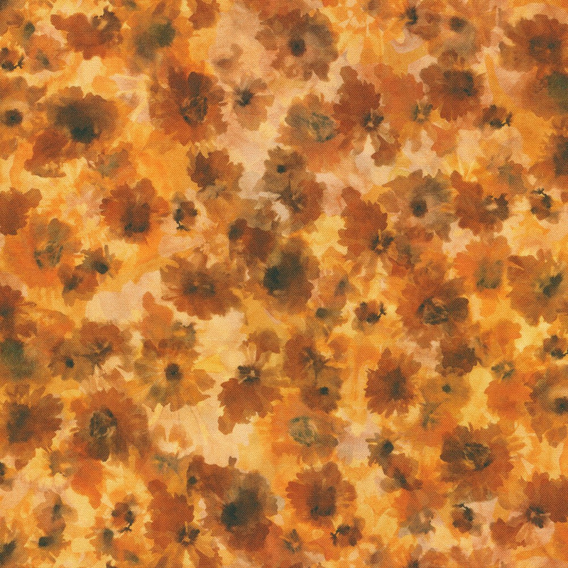 Robert Kaufman Cove Tossed Floral Sienna Fabric