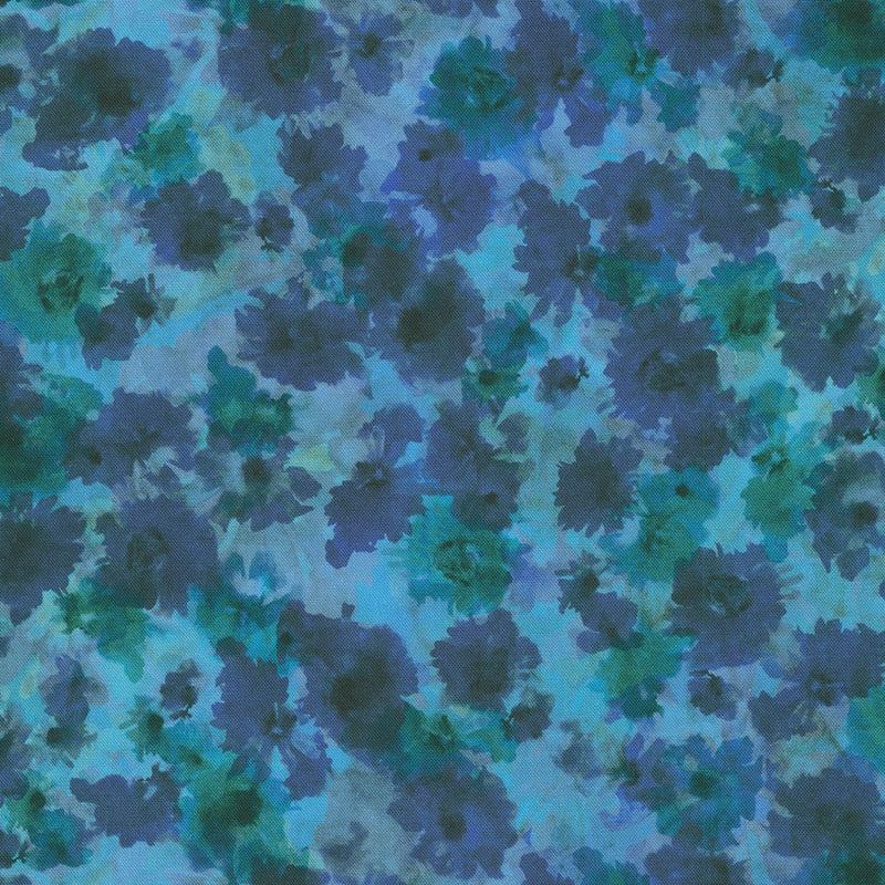 Robert Kaufman Cove Tossed Floral Ocean Fabric