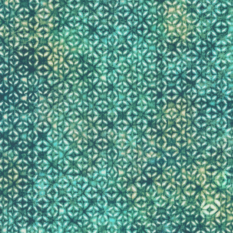 Robert Kaufman Cove Geometric Teal Fabric