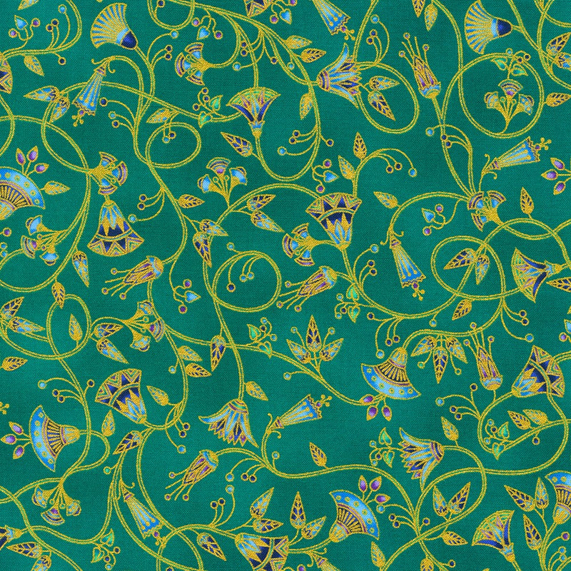 Robert Kaufman Ancient Beauty Jade Fabric