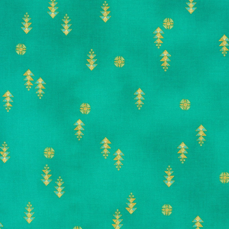 Robert Kaufman Ancient Beauty Turquoise Fabric