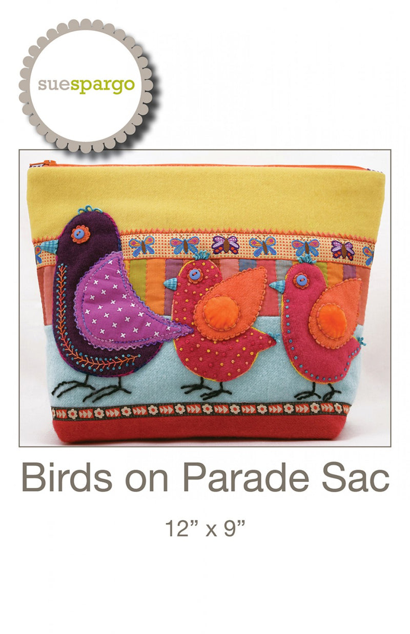 Sue Spargo Birds On Parade Sac Pattern