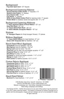 Sue Spargo Peacock Block Pattern