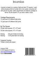 Inversion Quilt Pattern