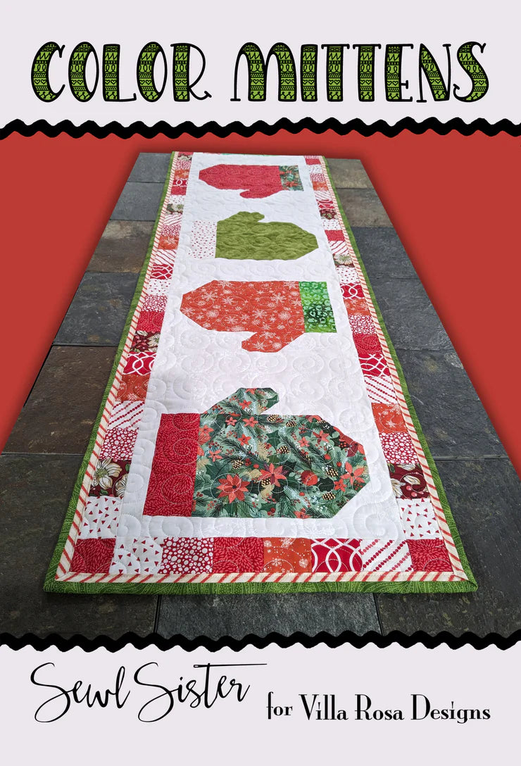 Villa Rosa Color Mittens Table Runner Pattern