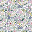Dear Stella Forest Fable Woodland Flowers White Fabric