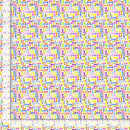Dear Stella Big Dog Walk Lazy Bones White Fabric