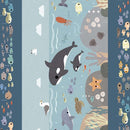 Dear Stella Beyond The Sea High Seas 12 Inch Border Stripe Fabric