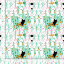 Dear Stella Sweet Purrenials Bunny Meowscapades Aruba Fabric