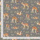 Dear Stella Count On Me Oh Deer Pewter Fabric