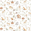 Dear Stella ABC's Of Love Enchanted Woods White Fabric