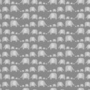 Dear Stella Wild One Elephantastic Gunmetal Flannel Fabric